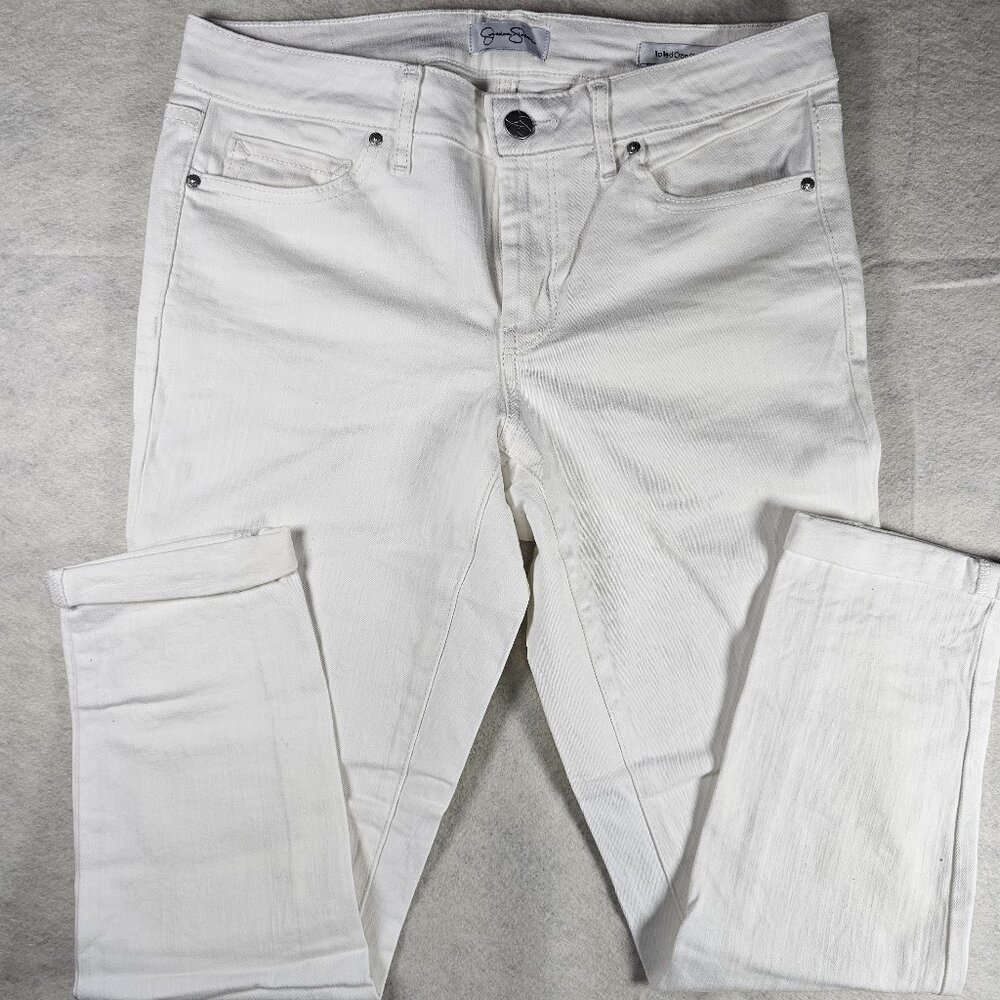 NEW Jessica Simpson Slim White Rolled Pants Size 28 – Chic, Modern & Flattering - Picture 2 of 7